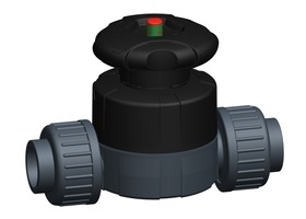 +GF+515型隔膜閥，PVC-U 帶粘接承插端