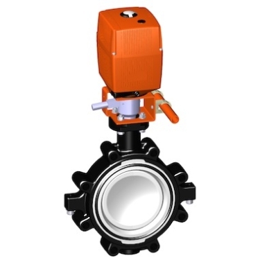 電動(dòng)塑料閥門 +GF+電動(dòng)蝶閥 141型凸耳式蝶閥，100-230V