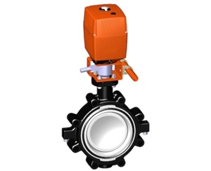 電動(dòng)塑料閥門 +GF+電動(dòng)蝶閥 141型凸耳式蝶閥，100-230V