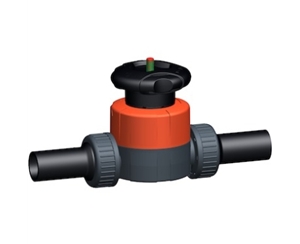 +GF+514型隔膜閥，PVC-U 帶PE100 SDR11電熔焊對焊端 公制